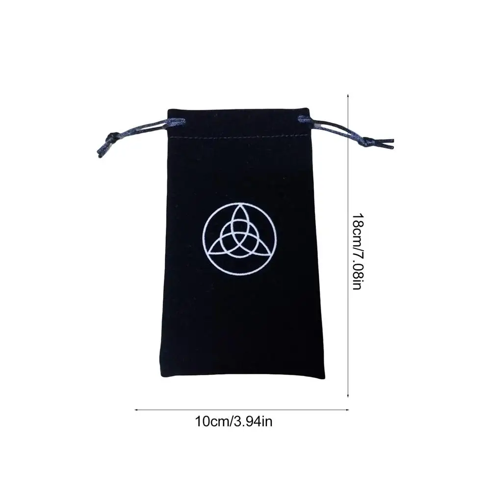 Flocking Tarot Card Storage Bag Runes Witchcraft Supplies Toy Jewelry Mini Drawstring Bag Tarot Cards Storage Drawstring Bag