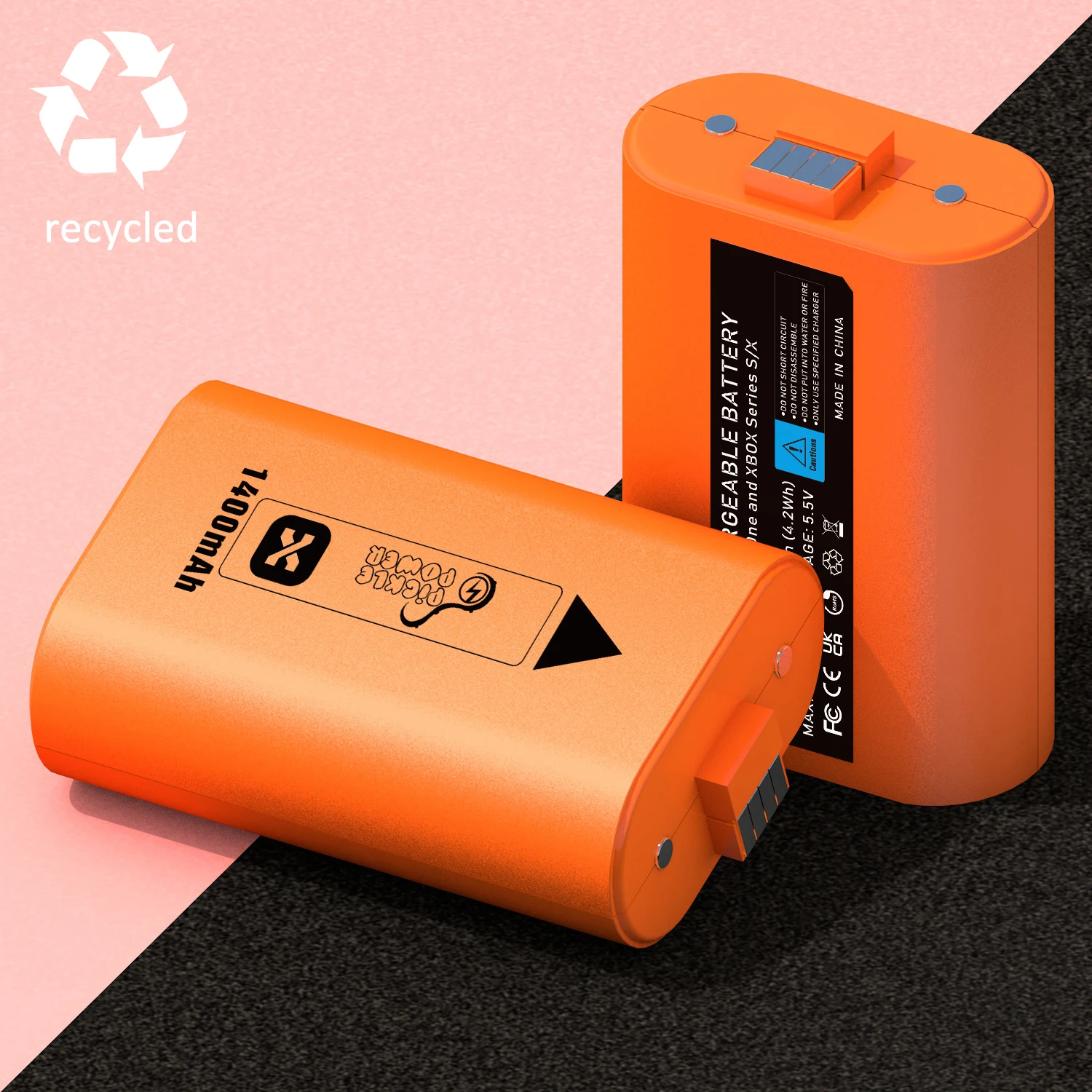 Paquete de 4 baterías de 1400 mAh para Xbox Series X | S Xbox One, Xbox One S, Xbox One X, Xbox One Elite Controladores inalámbricos