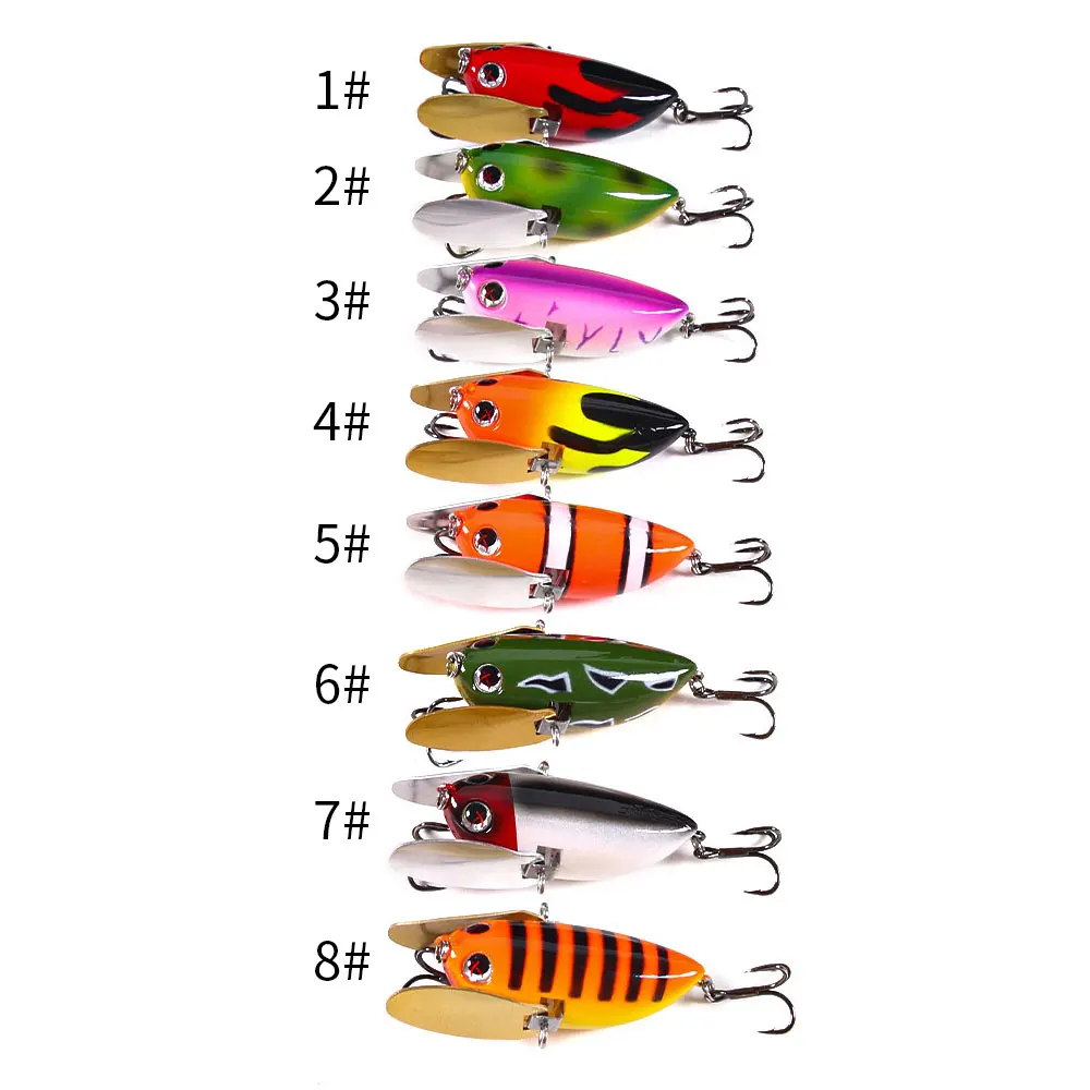 1Pcs Fishing Lures  12.5g 6cm Floating Cicada Bass Crankbaits Wobblers artificial Bait Popper Lure Insect Hard Bait