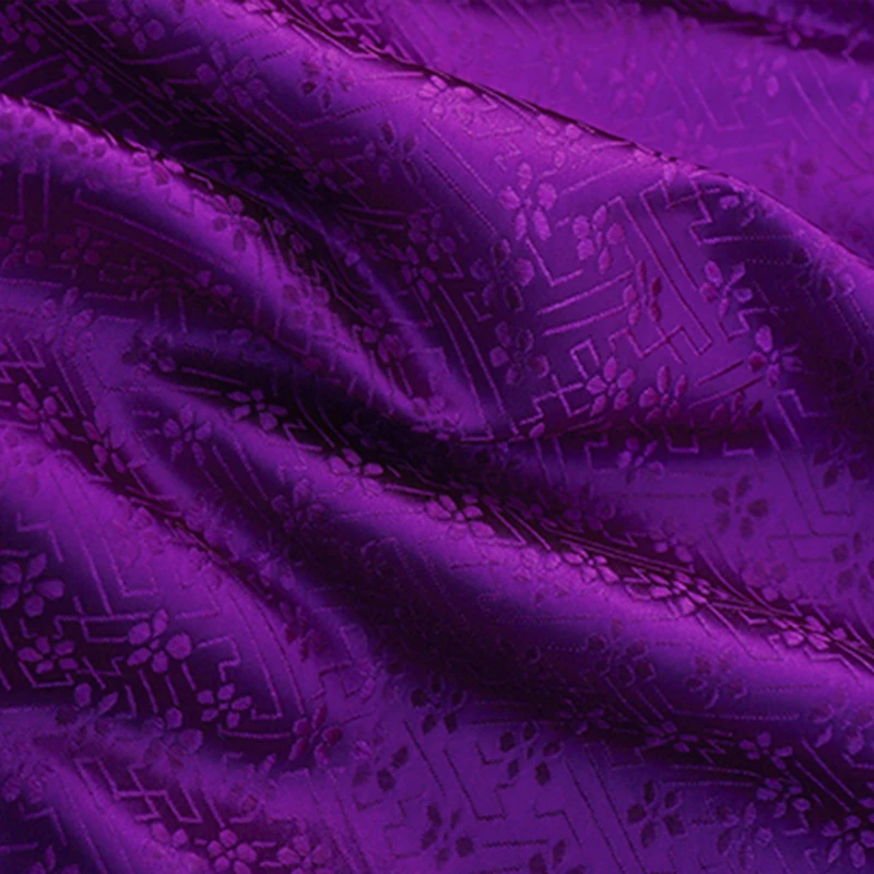 Satin dress fabric brocade jacquard fabrics for cheongsam and kimono material for DIY sewing bags