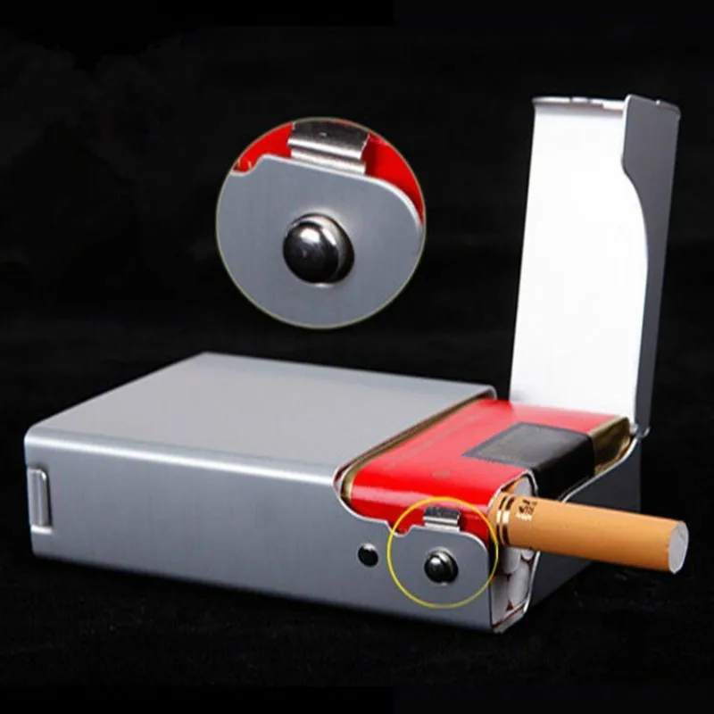 Portable Thin Aluminum Alloy Cigarette Case, Moistureproof, Prevents Pressure, Thin, Fashion