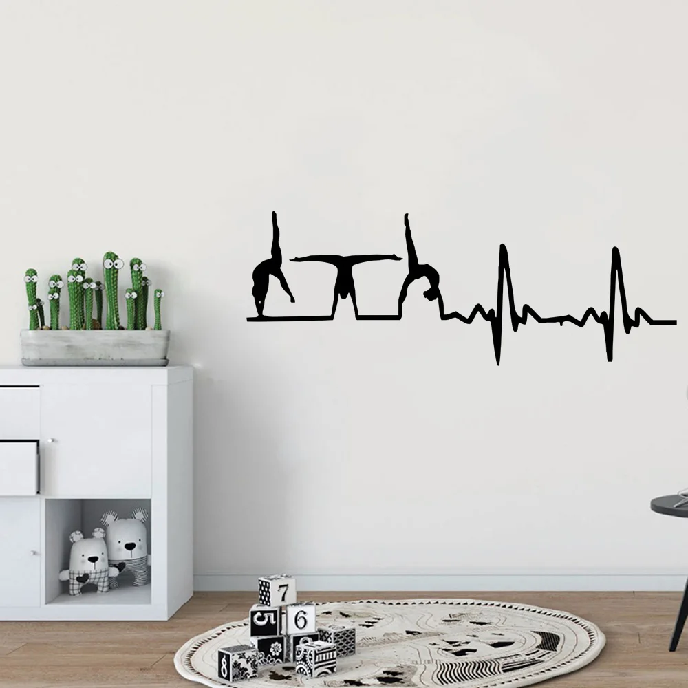 Gymnastic heartbeat my heart beats for gymnastics svg I love gymnastics SVG I love gymnastics wall stickers art decals CL10