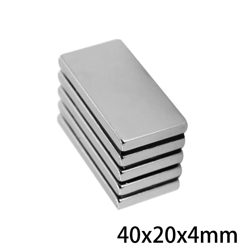 2~20PCS 40x20x4 mm Block Powerful Magnets Thickness 4mm Neodymium Magnet 40x20x4mm Strong Permanent NdFeB Magnet 40*20*4 mm