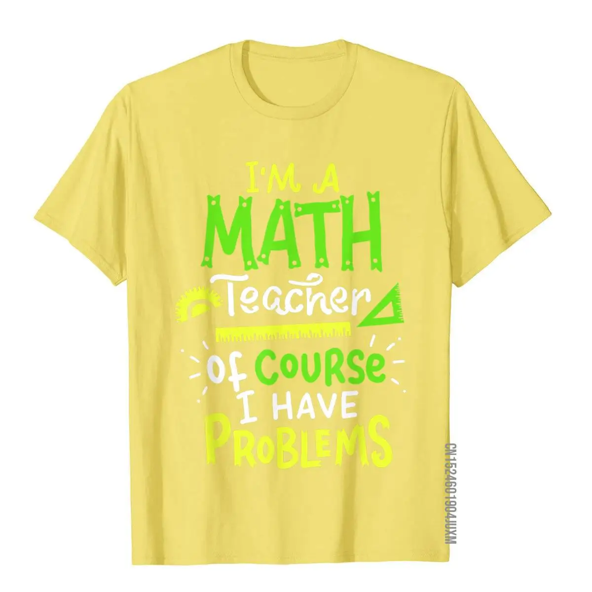 Math Teacher School Class Problem Funny T-Shirt Simple Style Men T Shirts Classic Cotton Tops Tees Party