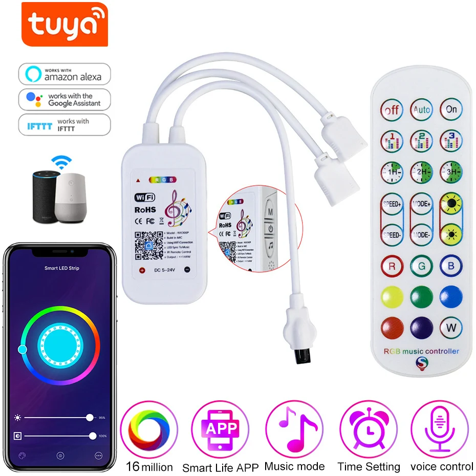 tuya-controlador-inteligente-para-fita-led-rgb-dimmer-dc-12v-strip-light-ir-remote-bluetooth-app-controle-wifi-trabalhar-com-alexa-google-home