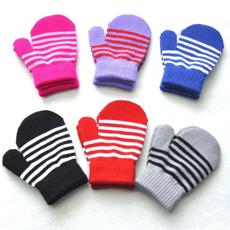 2024 New High Ealstic Children Knitted Glove Candy Color Cute Gloves Winter Warm Mittens