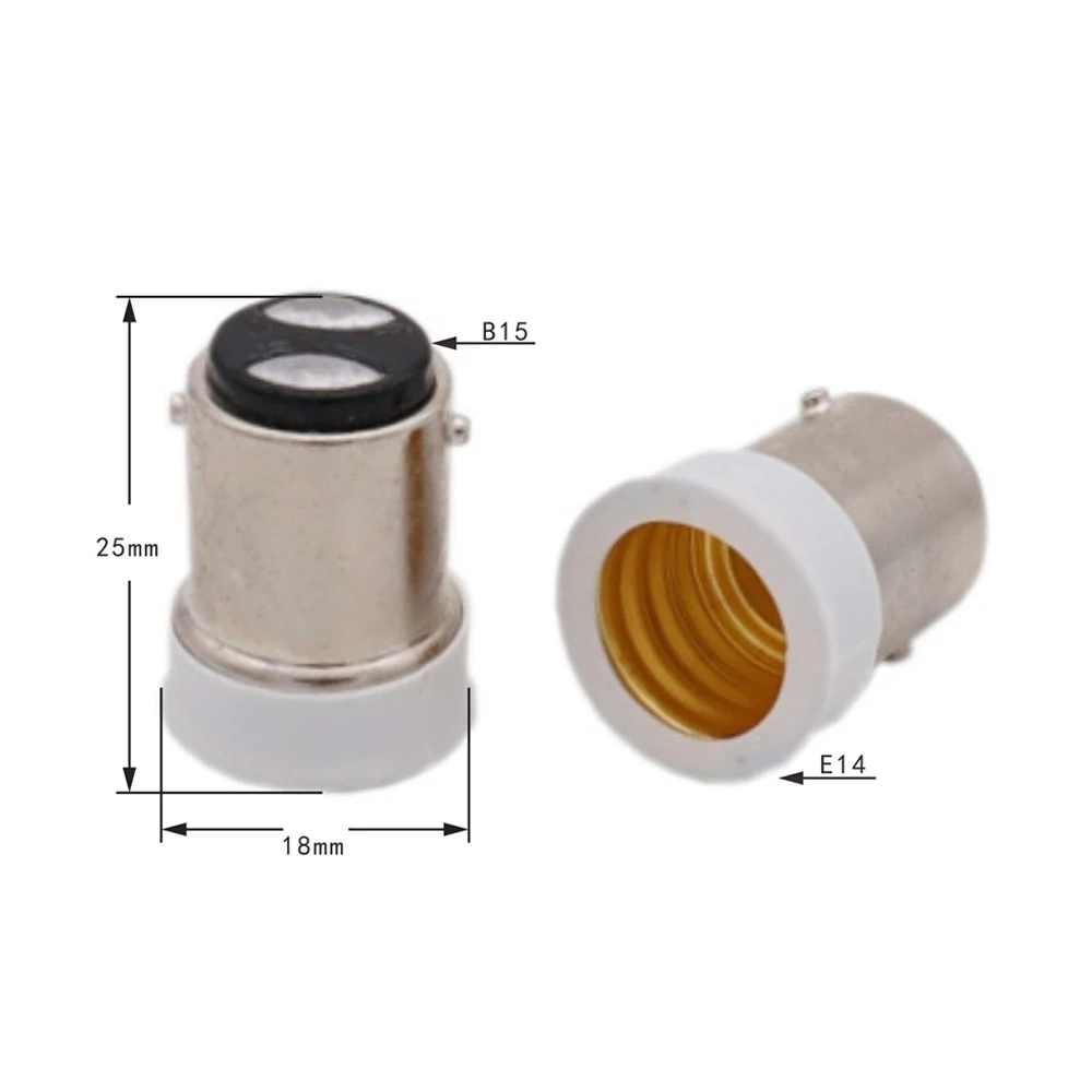 8 Pcs/Lot B15 To E14 Lamp Holder Converter Screw lamp Base BA15D Bayonet White Black B15-E14 Lamp Socket For Halogen Lamp LED