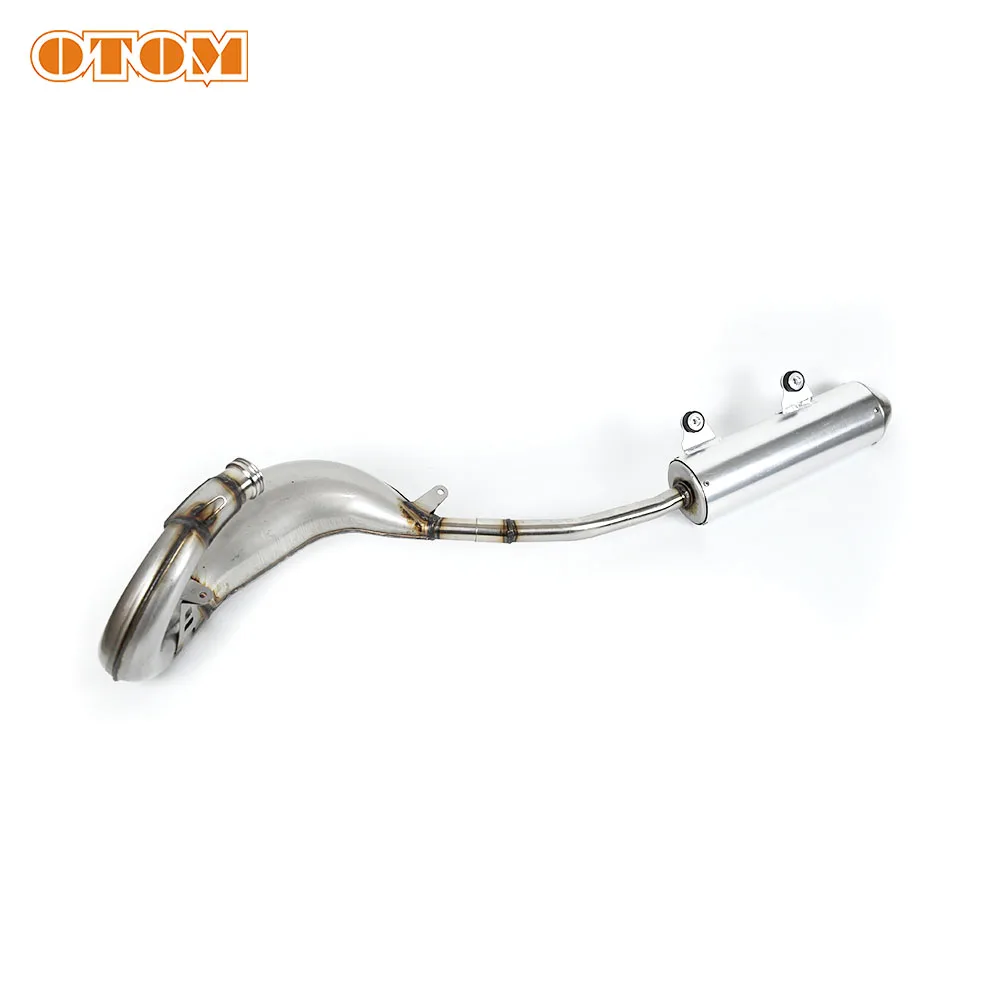 OTOM Motorcycle Front Rear Exhaust Section Muffler Contact Link Pipe Elbow Expansion Chamber For KTM  SX125 SX150 Motocross Part