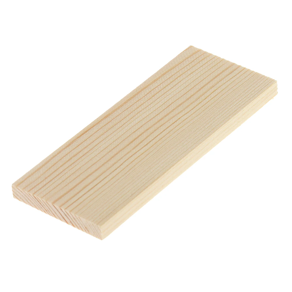 10 Pieces Natural Wooden Shape Pine Wood Board Panels for Modelling Crafts Making Supplies