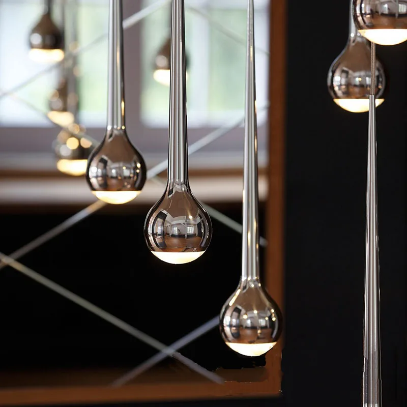 

Pendant Lights Morden Falling Waters Indoor Lighting Adjustable Wire Dinning Room Lights Led Lighting Home Decore