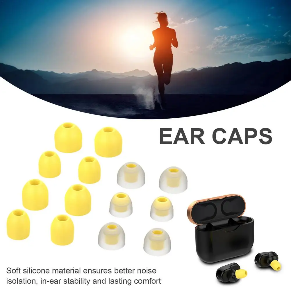 Soft Silicone Ear Caps Tips Replacement For Sony WF-1000XM4,for Sony WF-1000XM3 Bluetooth-compatible Earphones Ear Cap Accessory