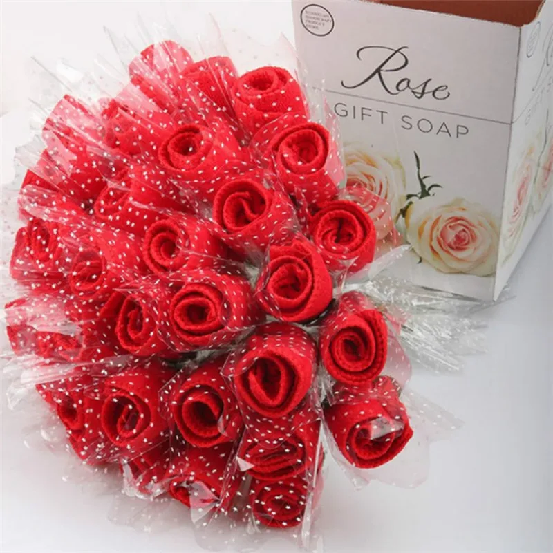 Portable Travel Expandable Rose Flower Towel, 20x20cm, Mini, Face Care, Outdoor Tracvel, Wedding, Valentine\'s Gift, 30 Pc
