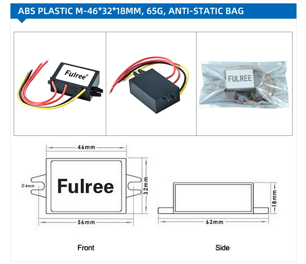 Fulree® AC 12V 24V Step Down to DC 5V 1A 2A 3A 12Vac 24Vac to 5Vdc Car Buck Voltage Converter Regulator Input AC 7-35V DC 8-52V