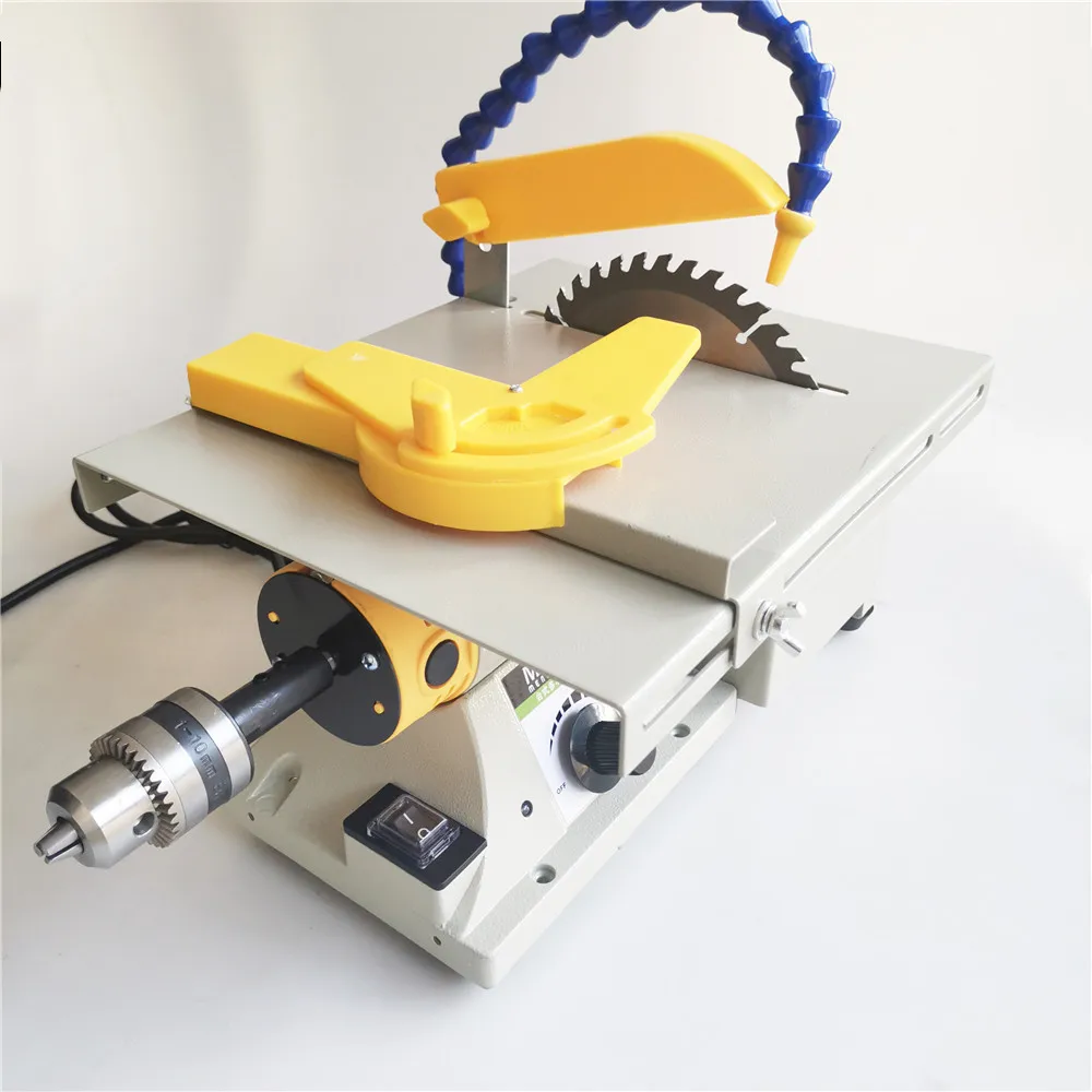 Mini Tavolo Seghe Fatti A Mano La Lavorazione Del Legno FAI DA TE Modello Elettrico Lucidatura di Utensili Da Taglio In Lega di Alluminio Circolare Seghe Lama 8000 rpm 220V