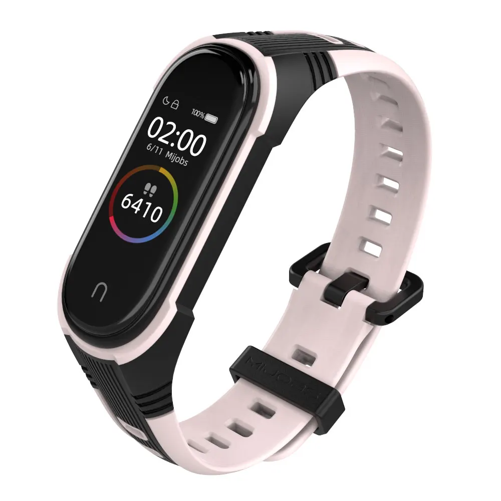 Ремешок силиконовый для Xiaomi Mi Band 7, браслет для Mi Band 6 Mi Band 5 4 3 Amazfit Band 5