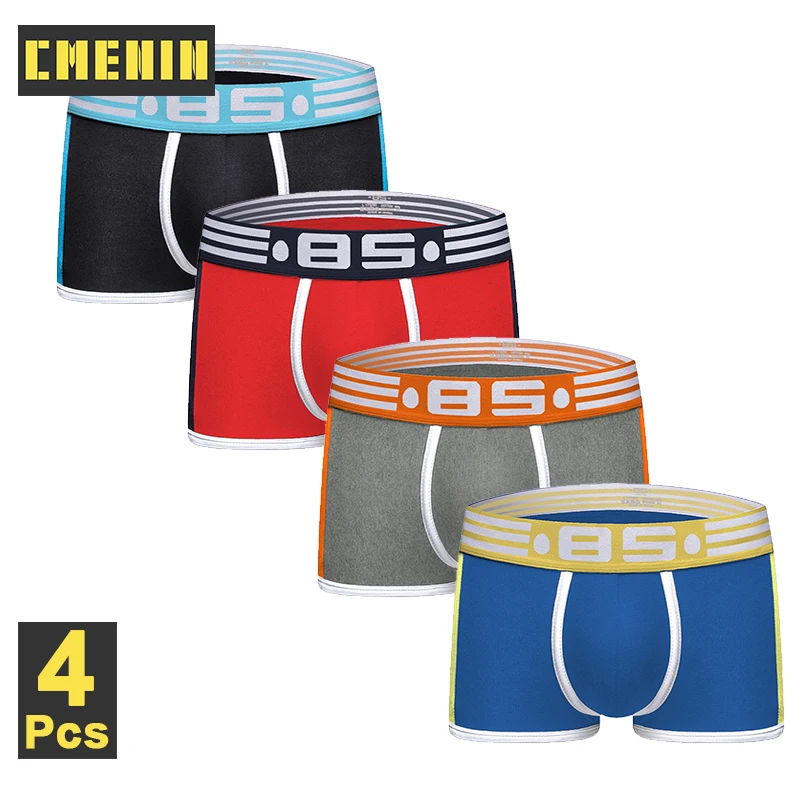 

4Pcs Brand Boxer Men Underwear Cueca Male Panties Sexy Breathable Boxers Cotton Slip Underpants Cuecas boxershorts Men Lingerie