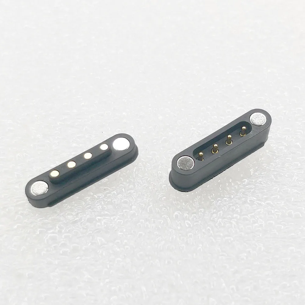 25pcs New Magnetic POGOPIN Spring Thimble Connector 4PIN DC Power Charging Socket Jack 4P Power Connector