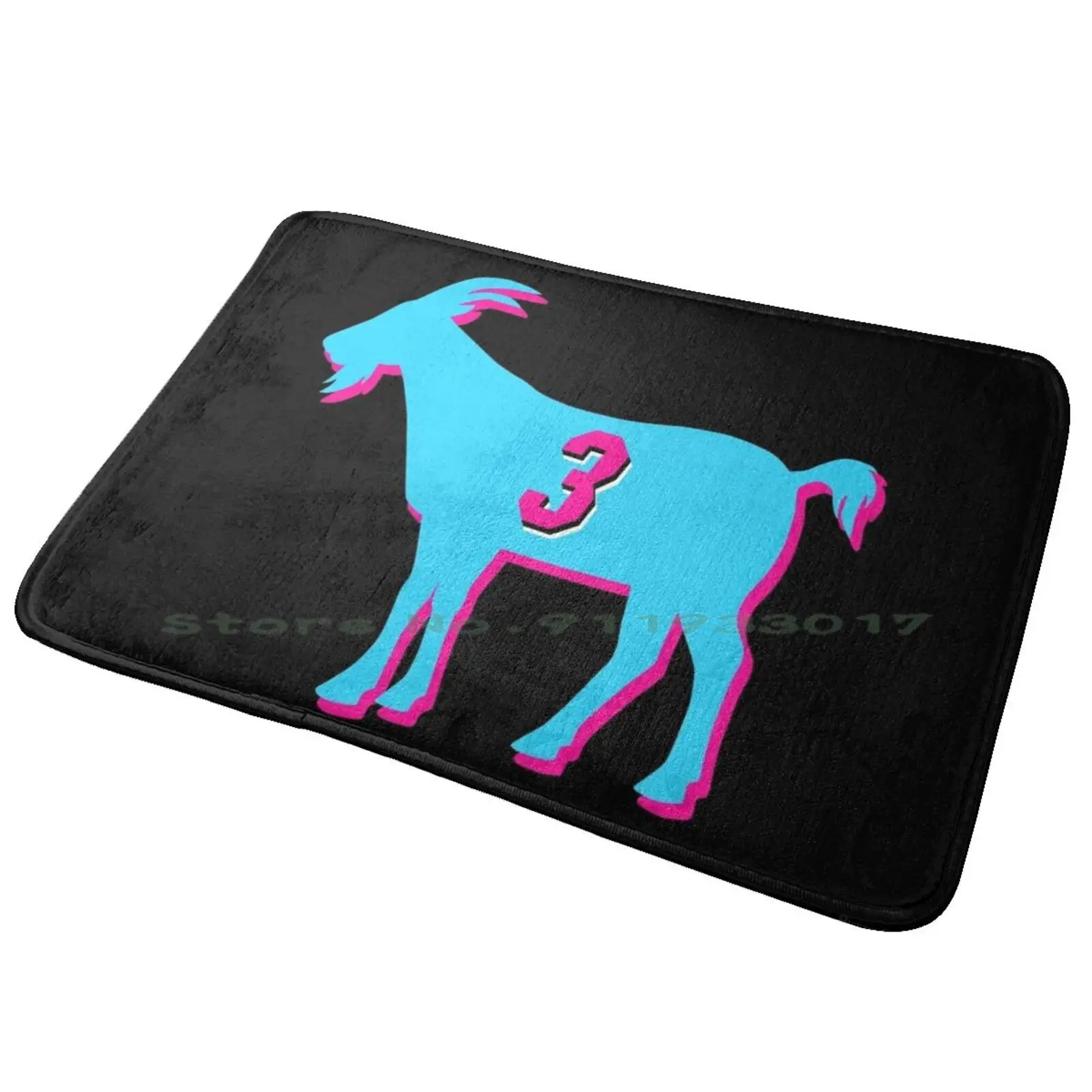 Miami Goat-3-Vice City Entrance Door Mat Bath Mat Rug Zx Spectrum Retro Pixel Game Computer Video Boulder Dash Diamond Mine