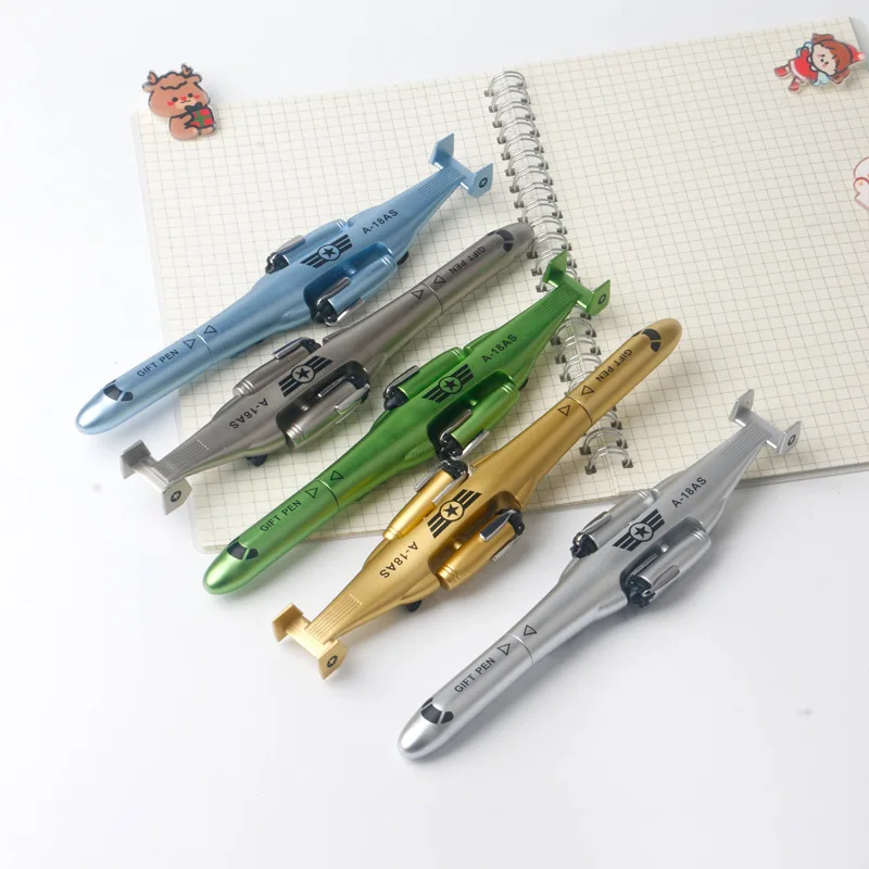 20pcs Special combat helicopter pen creative aircraft neutral pen military weapon fighter Helicopter primary school student pen