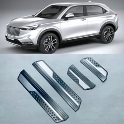 Car Styling Stainless Steel Door Sill Scuff Plate Guard Sills Protector Trim For Honda HRV HR-V VEZEL 2021 2022 2023