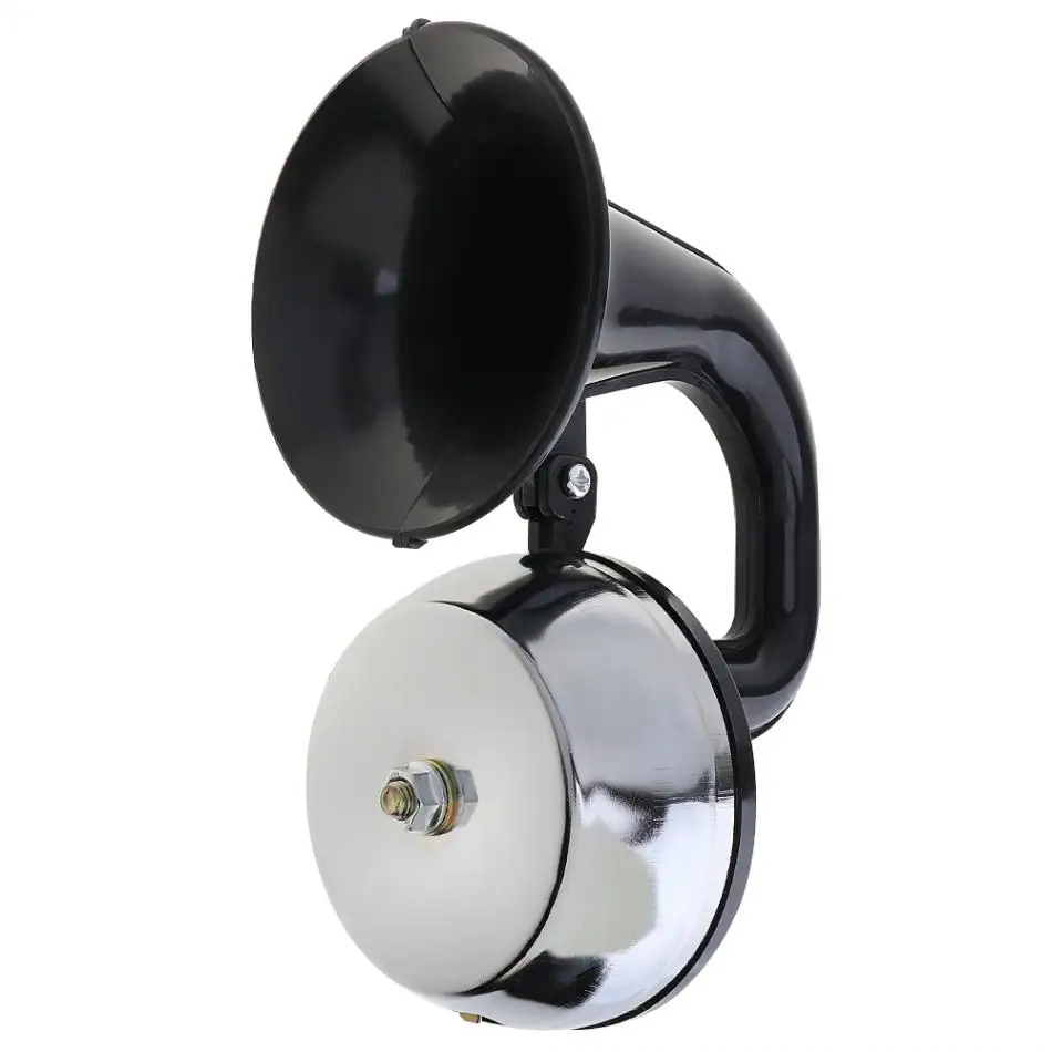 12V 24V 126DB Super Loud Air Horn Waterproof Snail Air Horn Dustproof with Bracket for Cars Vehicle Boat