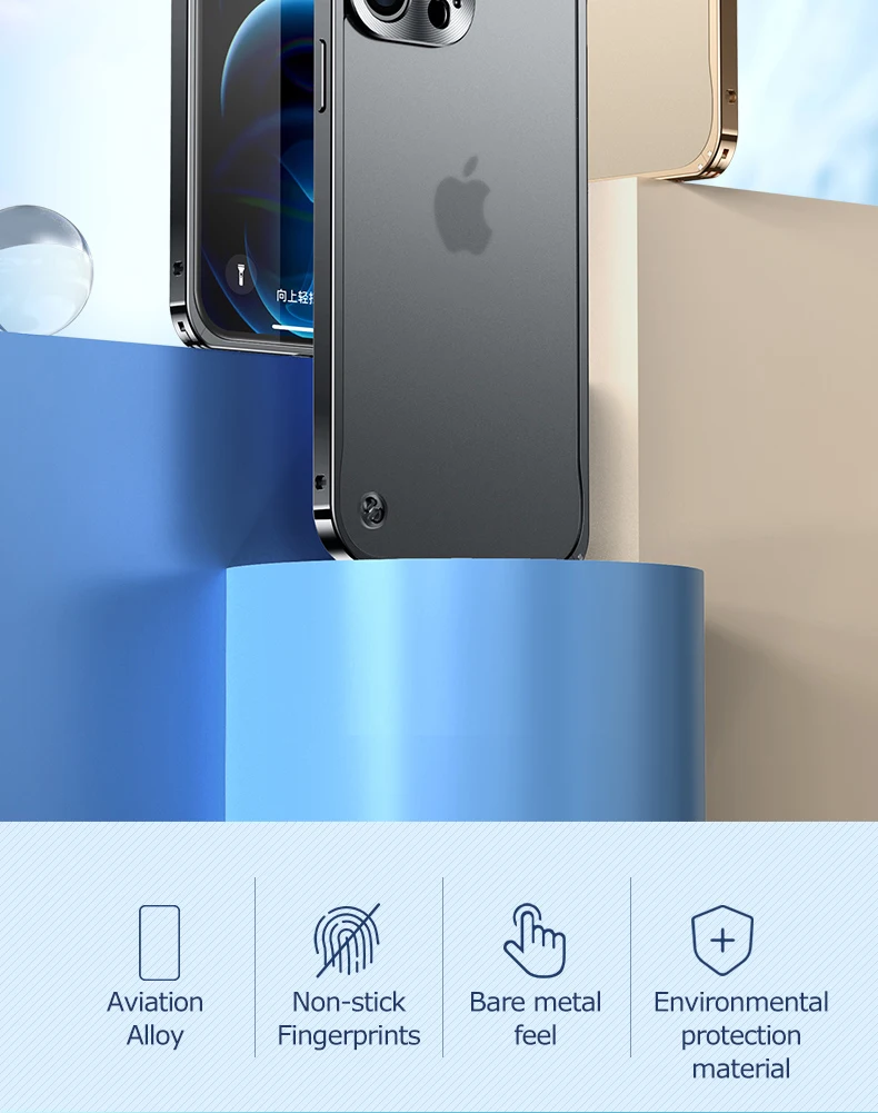 Metal Phone Case For IPhone 12 13 14 15 16 17 Pro Max Cover 16Plus Magnetic Aluminum Frame Phone Shell For IPHON 16 17 Pro Max