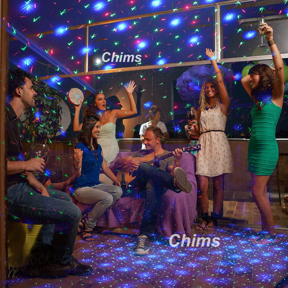 Chims Mini Party Laser Light Disco Karaoke Outdoor Home Lights Battery Operated Draagbare Rgb Meteor Star Projector Verlichting