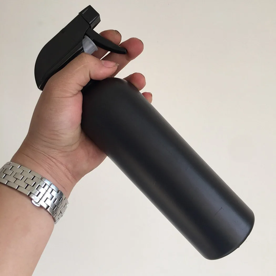 Spray para cabeleireiro, 500ml, ferramentas para salão de beleza, barbeiro, preto, recarregável, pulverizador, dispensador de álcool, jardinagem,