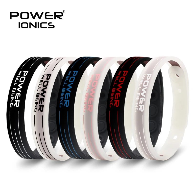 Power Ionics 2000 Anions Sports Silicone Unisex Waterproof Wristband Bracelet