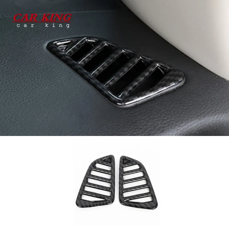 

ABS Carbon fibre Car Styling Car front Small air outlet Decoration Cover Trim For Nissan Navara NP300 2017 2018 2019 accessories