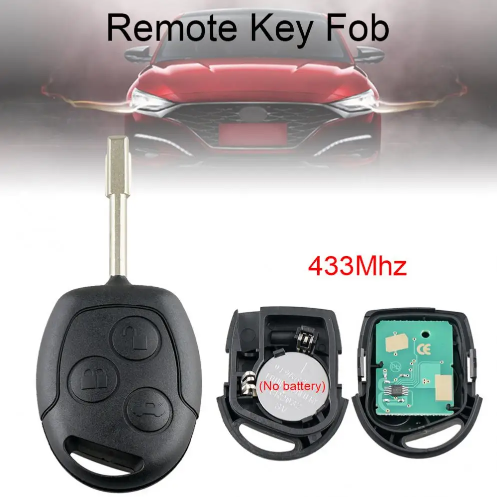 

433Mhz 3 Buttons Car Remote Key with FO21 Blade Fit for Ford Fusion Focus Mondeo Fiesta Galaxy