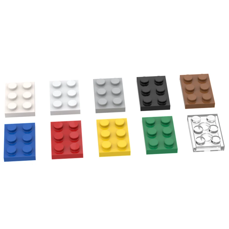 10pcs MOC Brick Parts 3021 Plate 2 x 3 Compatible Building Block Particle DIY Assmble Kid Puzzle Brain Toy Birthday Gift