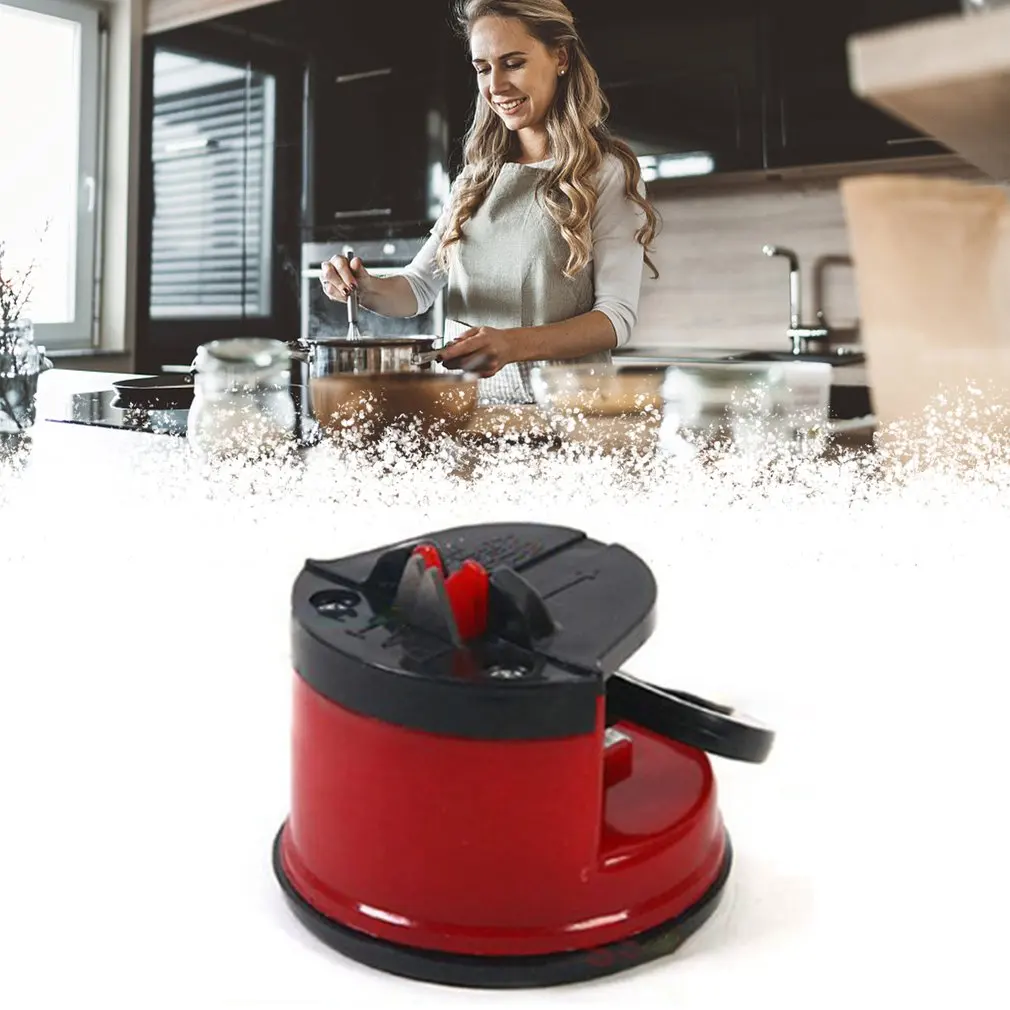 Mini afilador de cuchillos con ventosa, afilador superafilado para el hogar, herramienta de afilado, Gadget de cocina de acero de tungsteno