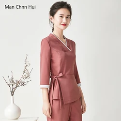 woman beauty salon Uniforms Massage Sauna foot bath Workwear Beauty Clothing Beautician Work Clothes uniforme Spa uniform