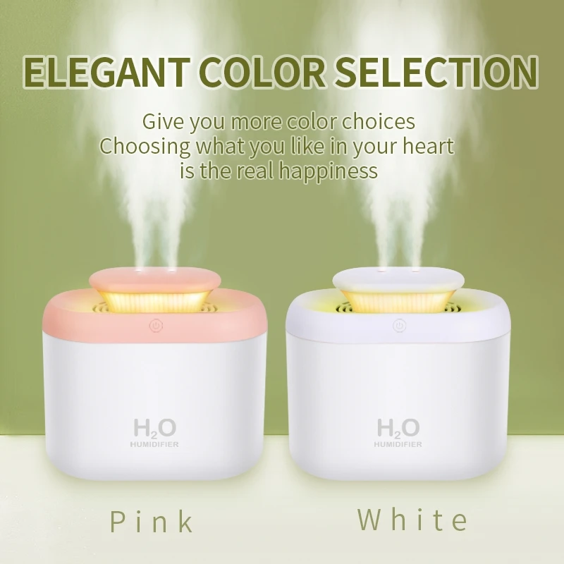 Humidificador de aire Usb, difusor de Aroma ultrasónico, purificador de aire de niebla fría, doble pulverizador de gran capacidad para el hogar, 3300Ml de alta capacidad