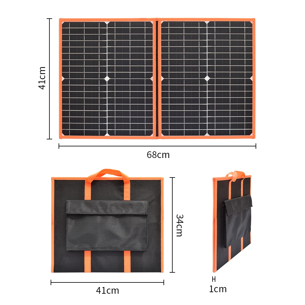 Flexible Foldable Solar Panel Portable Charger 40w 50W 100w High Efficience Phone & Battery 12V 18V DC 5v usb for phone camping