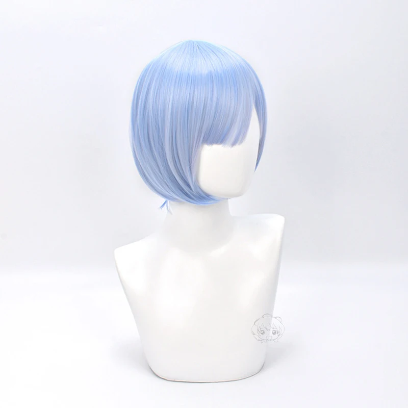 Re:Life in a different world from zero Rem Blue Short Anime Cosplay Wig Synthetic Hair Halloween Costume Party Play Wigs