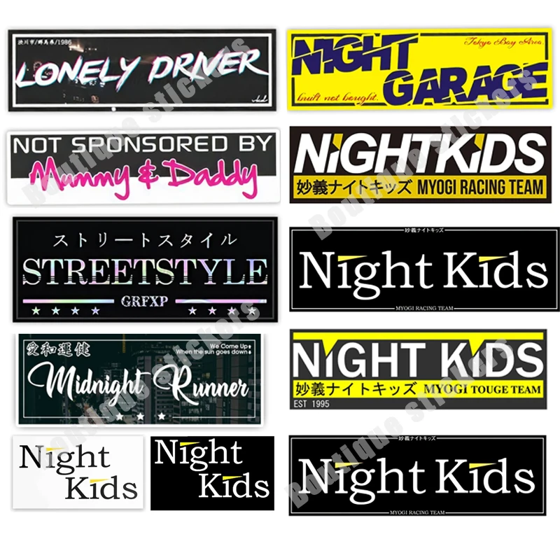 Interesting LONELY PRNER/ Midnight Runner /Night Kid /NOT SPONSORED BY PVC Stickers Car Racing Decal Decor Motocross Stickers