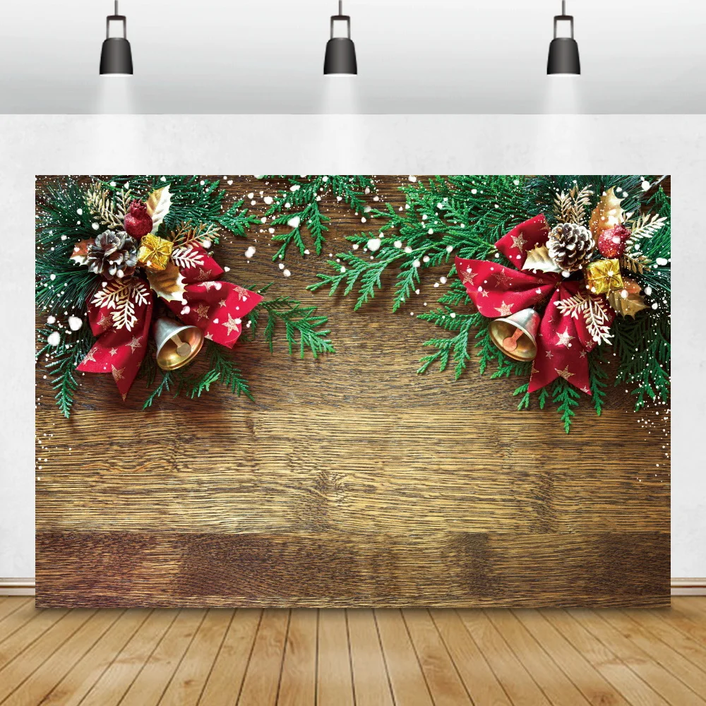 الشتاء عيد الميلاد مجلس خشبي التصوير خلفية الزهور البتلة ألواح الغذاء استحمام الطفل الطفل فوتوكورد خلفية استوديو الصور