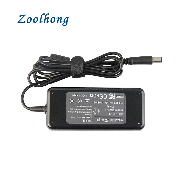 

Zoolhong High Quality 18.5V 4.9A 7.4*5.0mm Laptop Adapter Charger for HP NC6400 NX6320 EliteBook 2530P 8440P