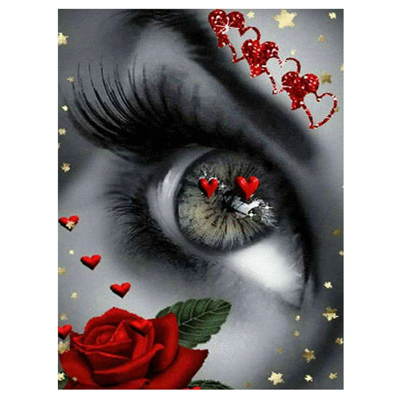 

Diy Diamond Embroidery Eye rose full square round drill Resin 5d diamond Painting Rhinestones Cross Stitch Kits HandmadeZP-1679