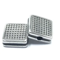 4pcs Square Stainless Steel Beads Geometry Spacer Charms DIY Jewelry for Bracelet Necklace End Links Wholesales
