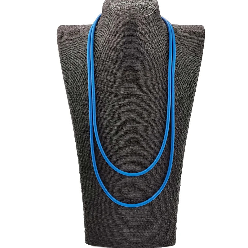 UKEBAY New Choker Necklaces Women Handmade Simple Chain Rubber Necklace Elasticity Rope Short Sweater Necklace Festival Jewelry