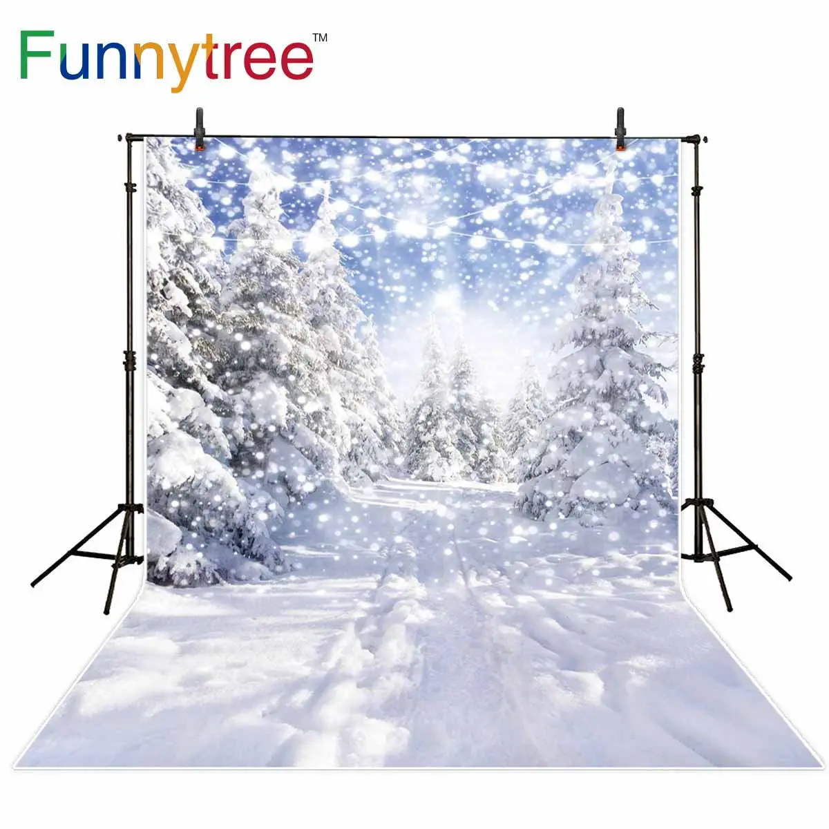 Funnytree photo background photography studio snow tree street winter Frozen nature scene decor photophone photozone backdrop