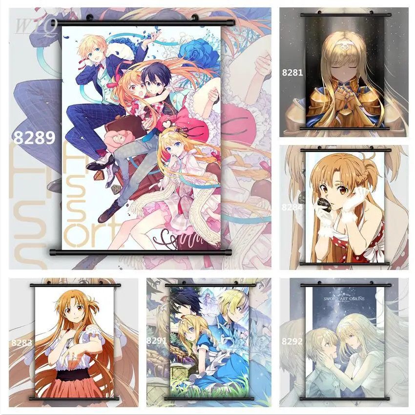 Sword Art Online Alicization Alice Schuberg Asuna Eugeo Anime Posters Canvas Painting Wall Decor Wall Art Picture Home Decor