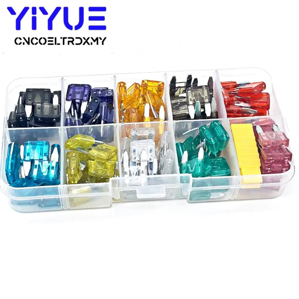 120pcs Car Fuses 2A 3A 5A 7.5A 10A 15A 20A 25A 30A 35A Standard Small Fuse with Box Clip Assortment Auto Blade Type Fuse Set