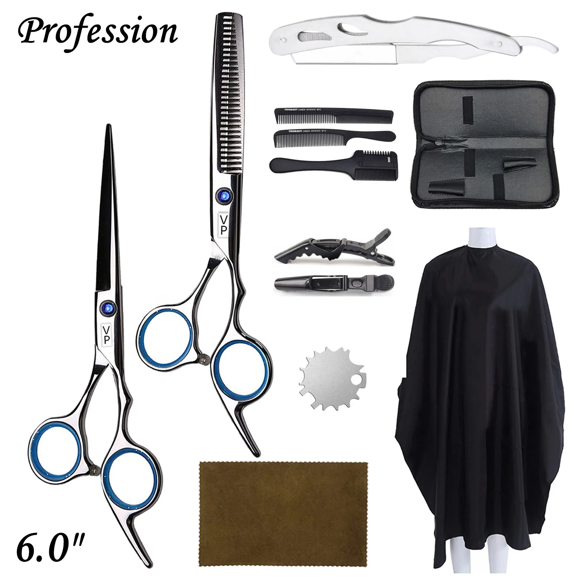 

6 inch Professional Hairdressing Scissors Professional Haircut Scissors Suit Hairdresser's scissors Salon hairdressing tools