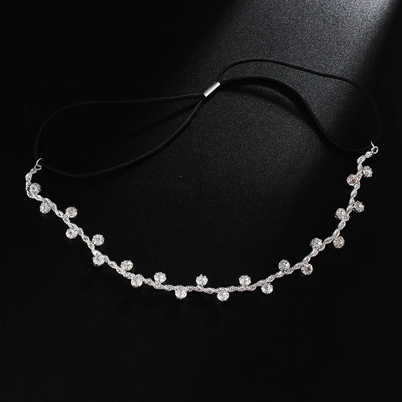 Women Hair Accessories Crystal Chain Charms Head Bands Women Jewelry Wedding Bridal Hair Jewelry H008