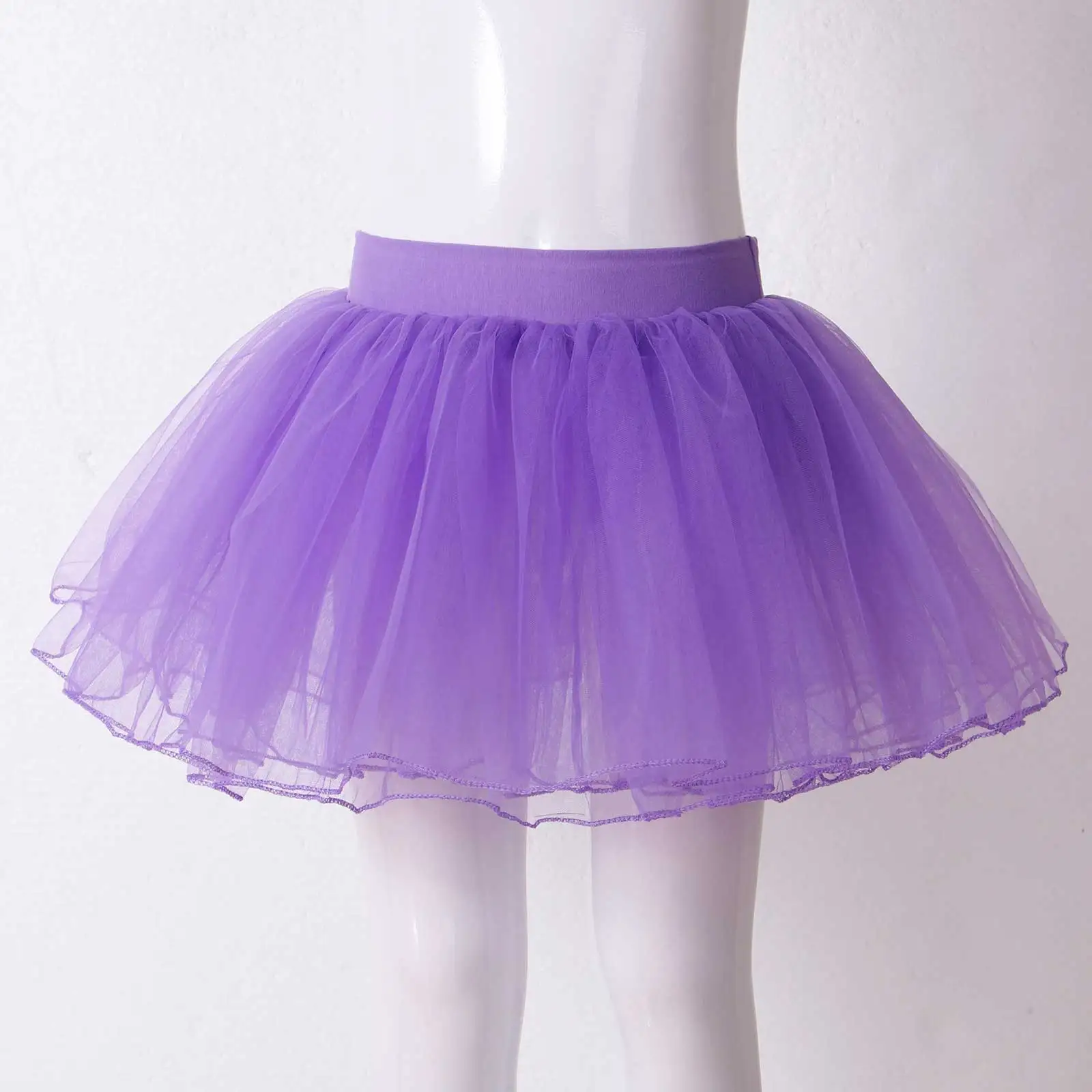 Jupe en tulle à 4 couches pour enfants, olympiques de danse de ballet pour filles, jupe tutu de ballet pour enfants, vêtements de danse en mousseline de soie pour bébé