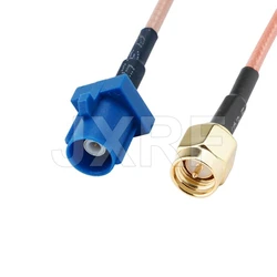 JXRF conector SMA a FAKRA C SMA a CRC9 TS9 SMA FAKRA extensión coaxial Jumper Pigtail Cable 15CM RG316 para módem 3G 4G Router